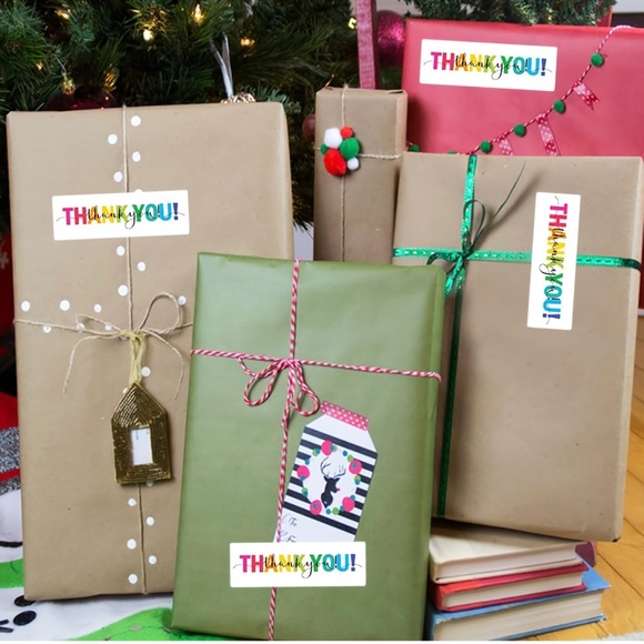 Colorful Thank You Stickers 1” x 3” 120 Count NIP - Picture 3 of 8